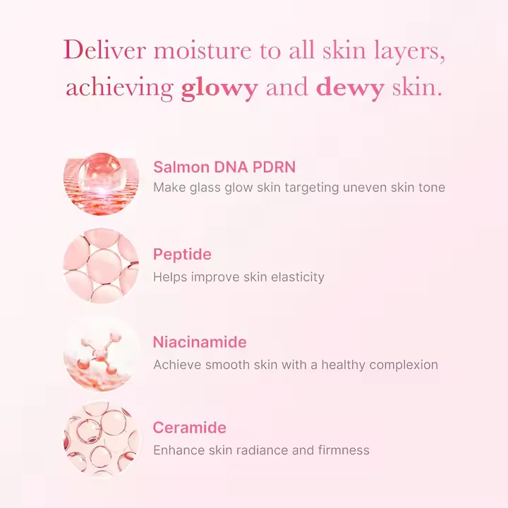 Korean Private Label Salom DNA Pdrn Niacinamide Peptide Pink Face Toner Anti Aging Skin Care Facial Milkly Toner Skincare