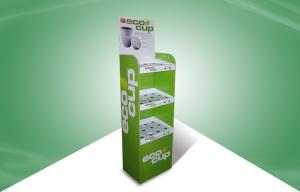 Buy cheap Varnishing Or Calendaring Three Shelf Cardboard Pop Displays Used In Mugs / Cups product