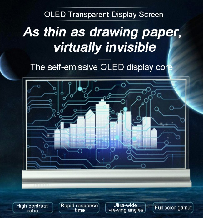 Touch OLED Transparent Screen for Science and Technology Exhibitions Writing Method Pen/Finger Touch