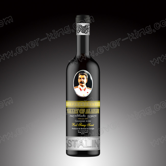 Customized Bottle 3D Metal Embossed Wine Label Aluminum Labels