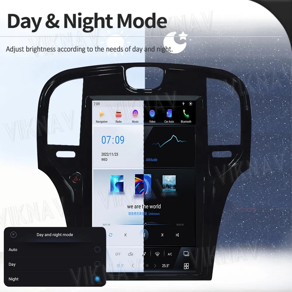 13.3 Inch Car radio Android Auto GPS Navigation Multimedia Player For 2013-2019 Chrysler Wireless Carplay BT 4G
