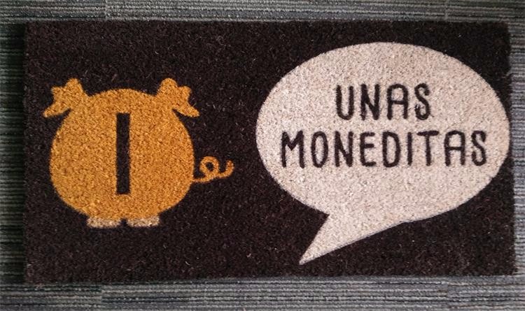 Coco fiber animal printed door mat with PVC backing