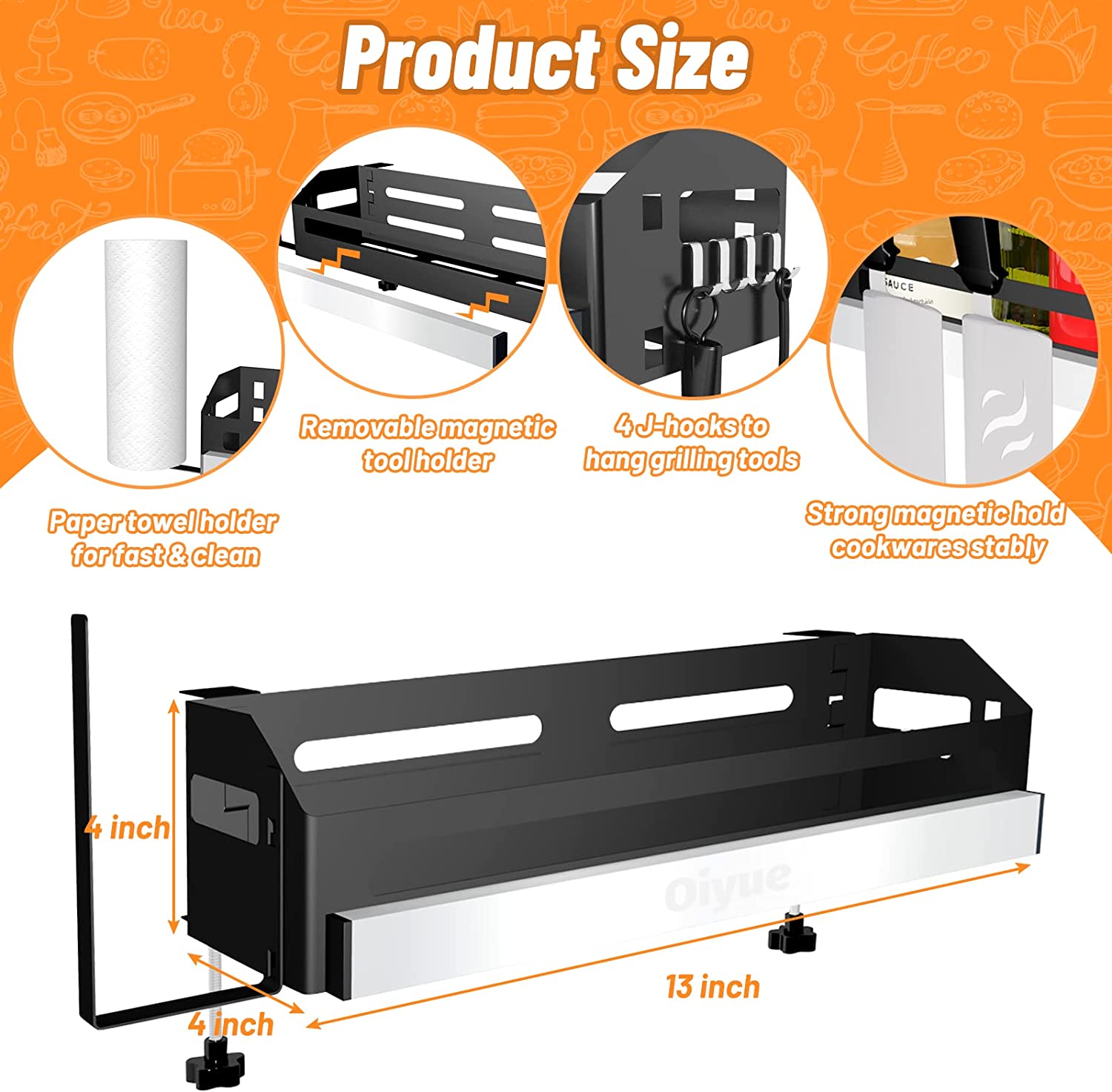 Convenient Griddle Storage Box for Blackstone Griddle Magnetic Tool Holder and More