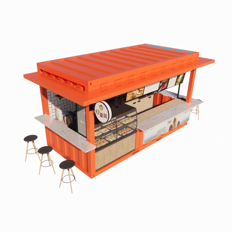 20ft or 40ft Commercial Outdoor Shipping Container Cafe Bar Easy Install Modern Design Steel House Flat Pack Container Best