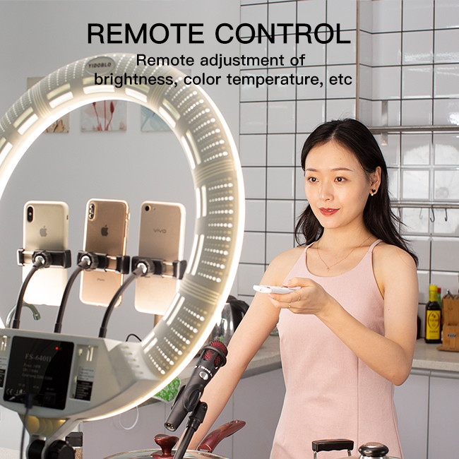 100w 22 Inches Ring Light With Remote Controller 3200k-5500k Battery Support