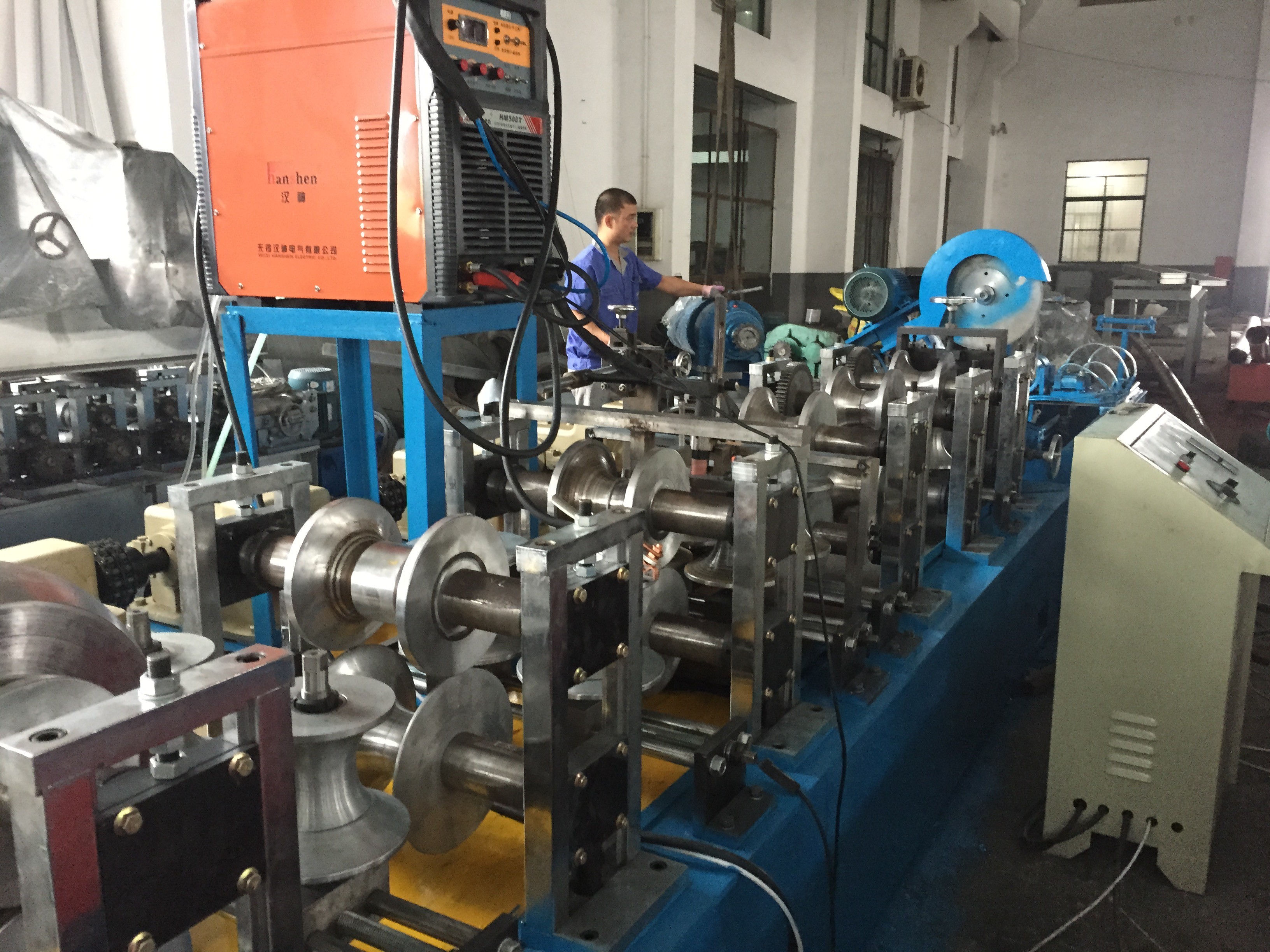 Pipe Mill Gearbox Drive High Frequency Square Tube Production LineRoller Machine PLC Control