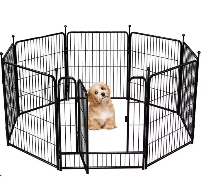 1.2M Heavy Duty Dog Playpen Strong Metal Dog Run Dog Enclosure Pet House