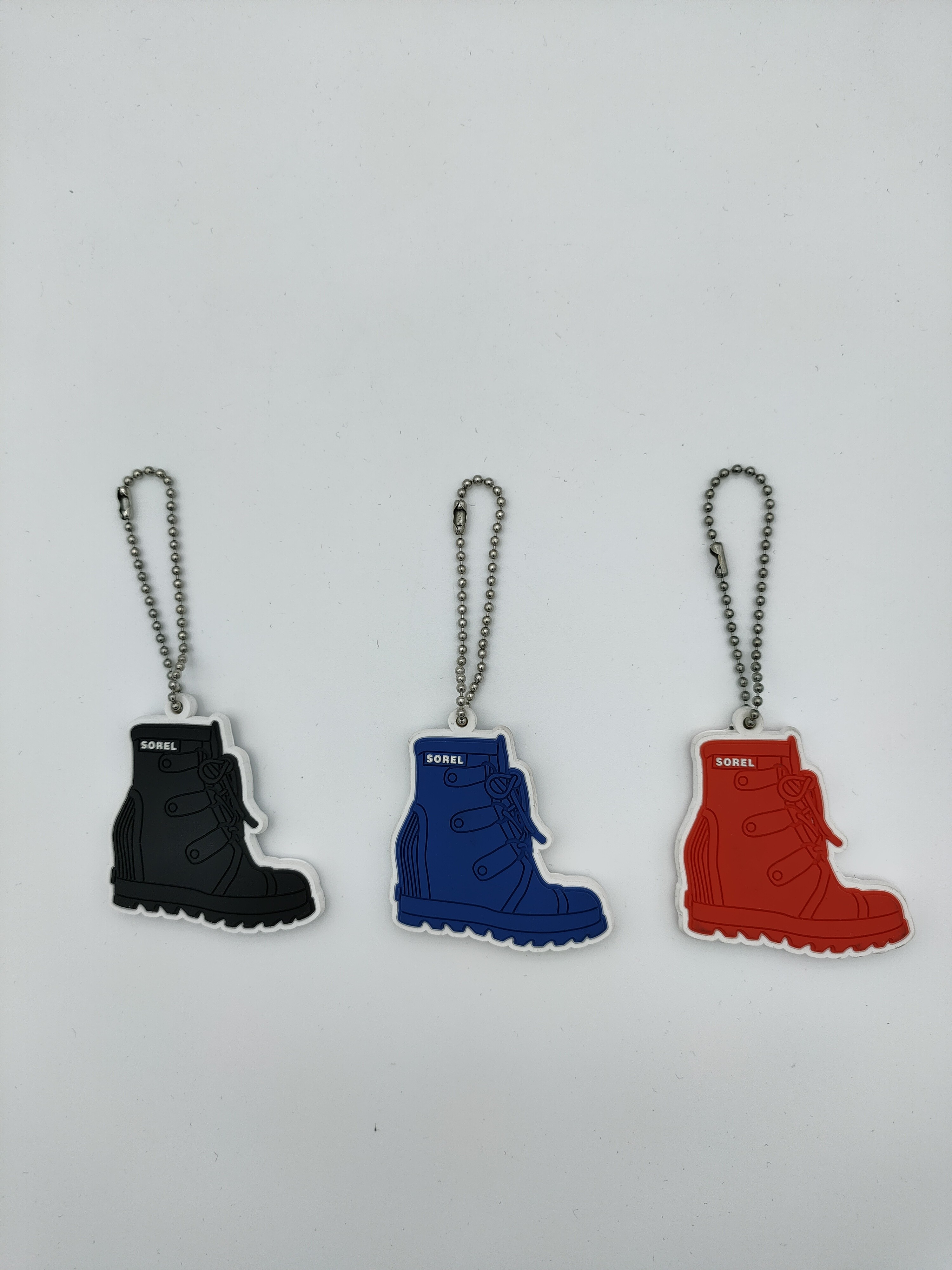 Sorel Shoes Shape Rubber Pvc Keychain 2D Design Decorative Doublesided