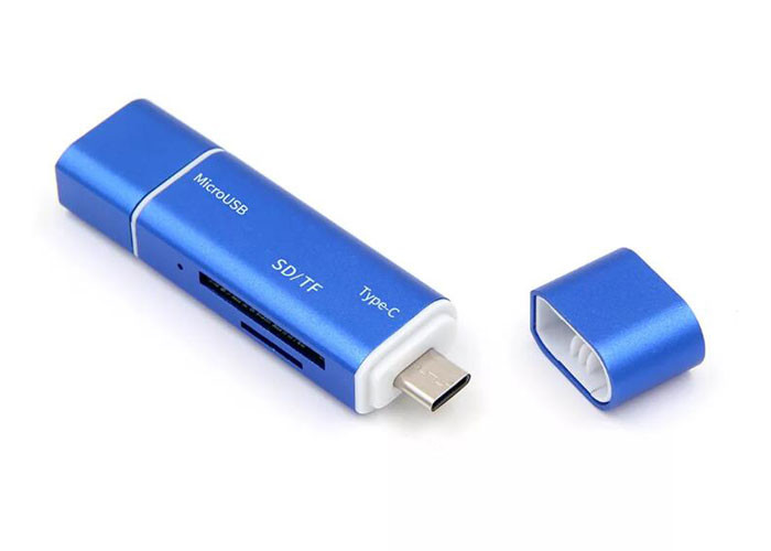 3 IN 1 Type C Usb Reader , Alumium Case OTG Card Reader