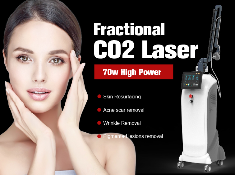 Skin Smoothing Fractional Laser CO2 Machine , Stationary Skin Resurfacing Machine