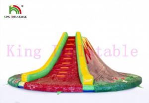 China Round Volcano PVC Inflatable Dry Slide / Blow Up Slide For Rental Business on sale