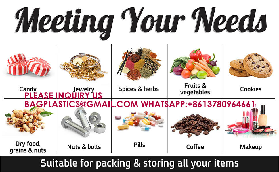 Self Sealing Sealable Treat Bags Packaging Food Storage Pouch for Sample Cookies Jewelry