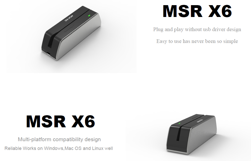 LED Operating Instructions MSR-X6 Magnetic Stripe Smart Card Reader Writer for External Installation