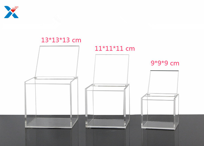 Cube Acrylic Packaging Box Color Customized For Candy / Flower Storage