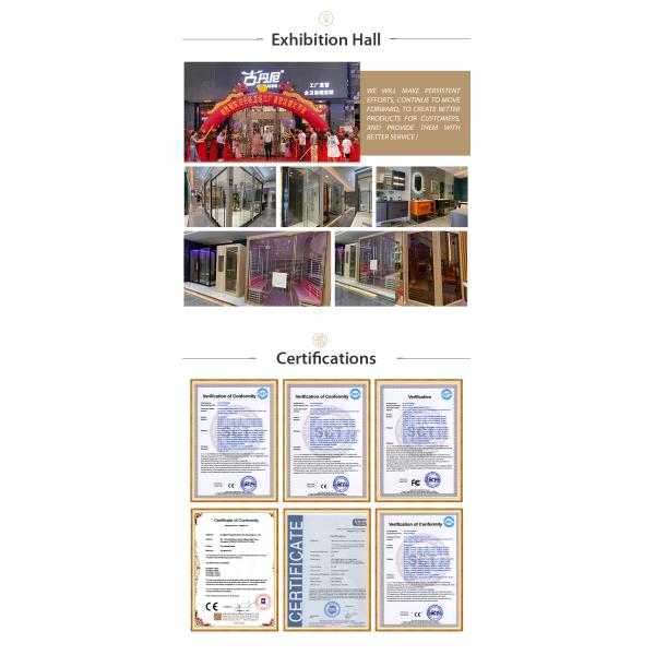 GUDANNI Shower Rooms Price Cubicle Enclosure Shower Screen with Two Fixed Panels Two Outward Pivot Door