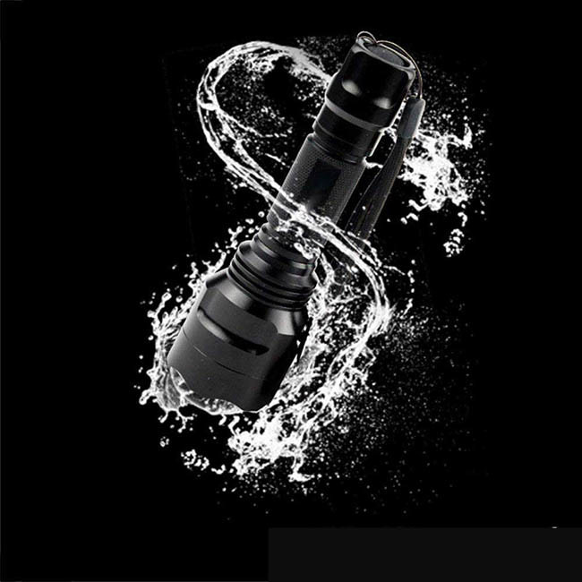 Rechargeable Tactical LED Flashlight 5 Modes 2-55 Hrs Working Time