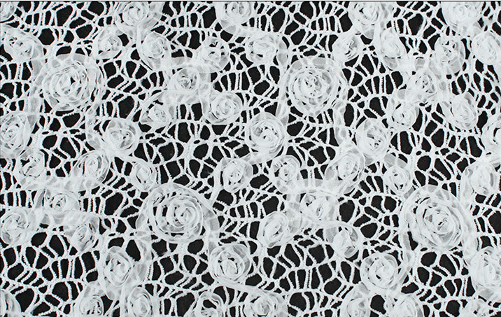 2018 Summer Newest Style Rope Embroidery Fabric 140cm wide for wedding dress