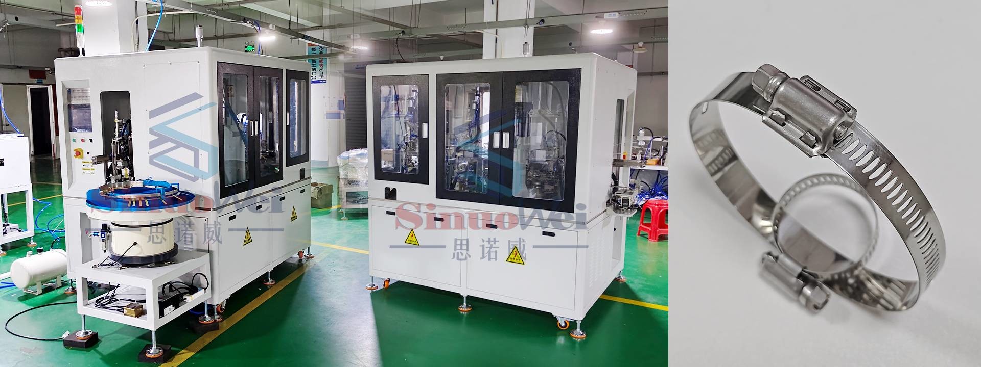 Easy Operation with Worm Drive Hose Clamp Machine and 2 Housing