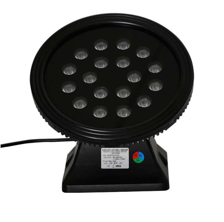 72w power led round wallwasher rgbw wall wash flood light