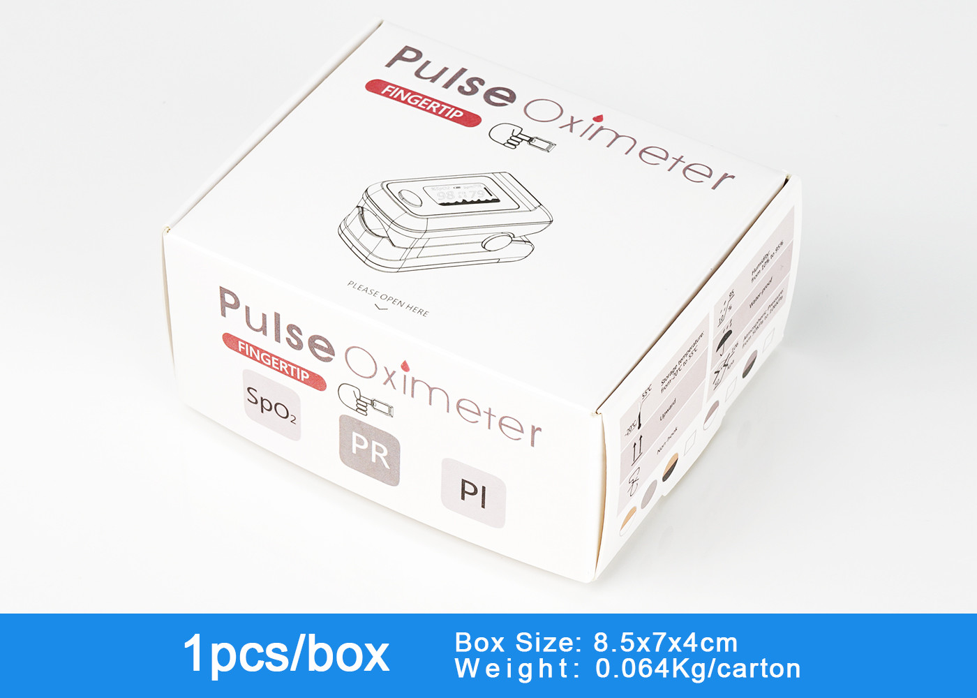SpO2 Oxygen Saturation Pulse Oximeter , Accurate Handheld PI PR Fingertip Pulse Oximetro