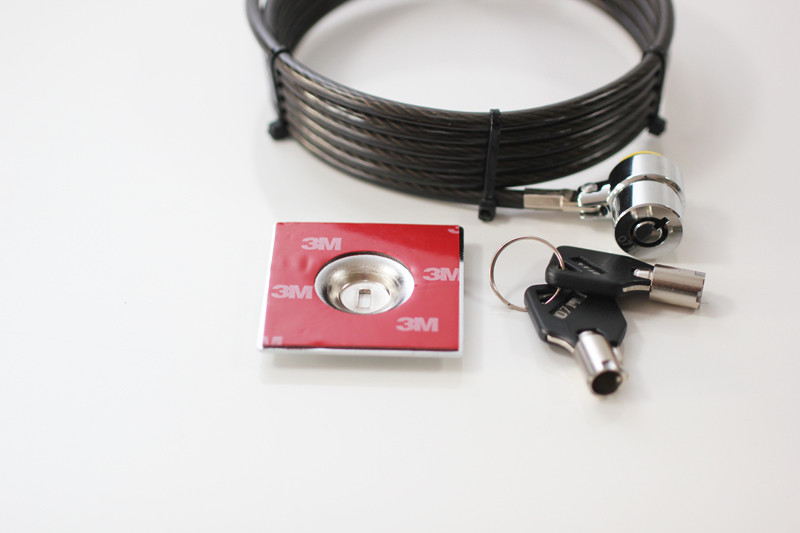 Universal Laptop And Tablet Adhesive Security Plate With Key Cable Lock