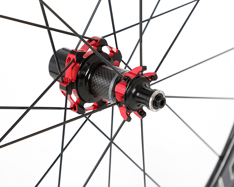 12K Twill Carbon Road Bike Wheelset , 50mm Wheelset 700C RS R50DB Stable
