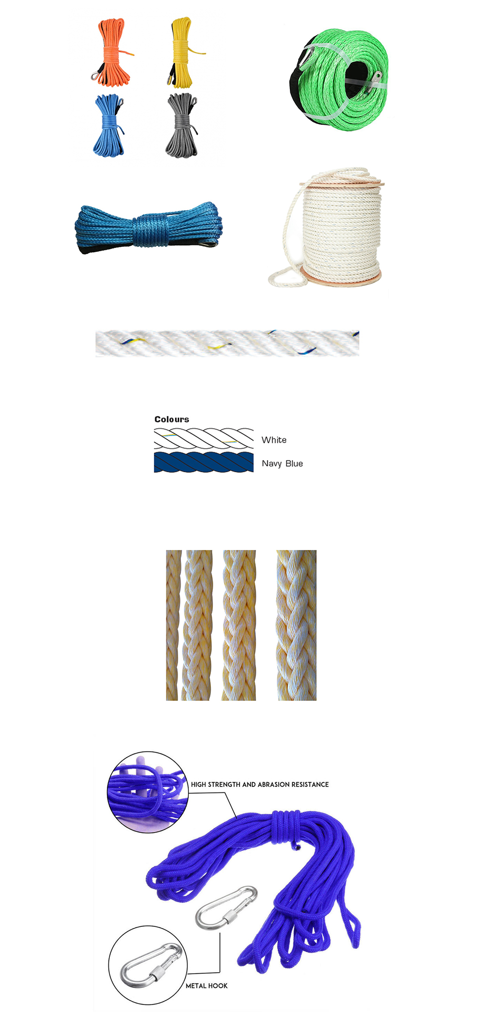 3 Strand Diameter 10mm Green PE Rope Tough and Long-Lasting for Your Business Needs