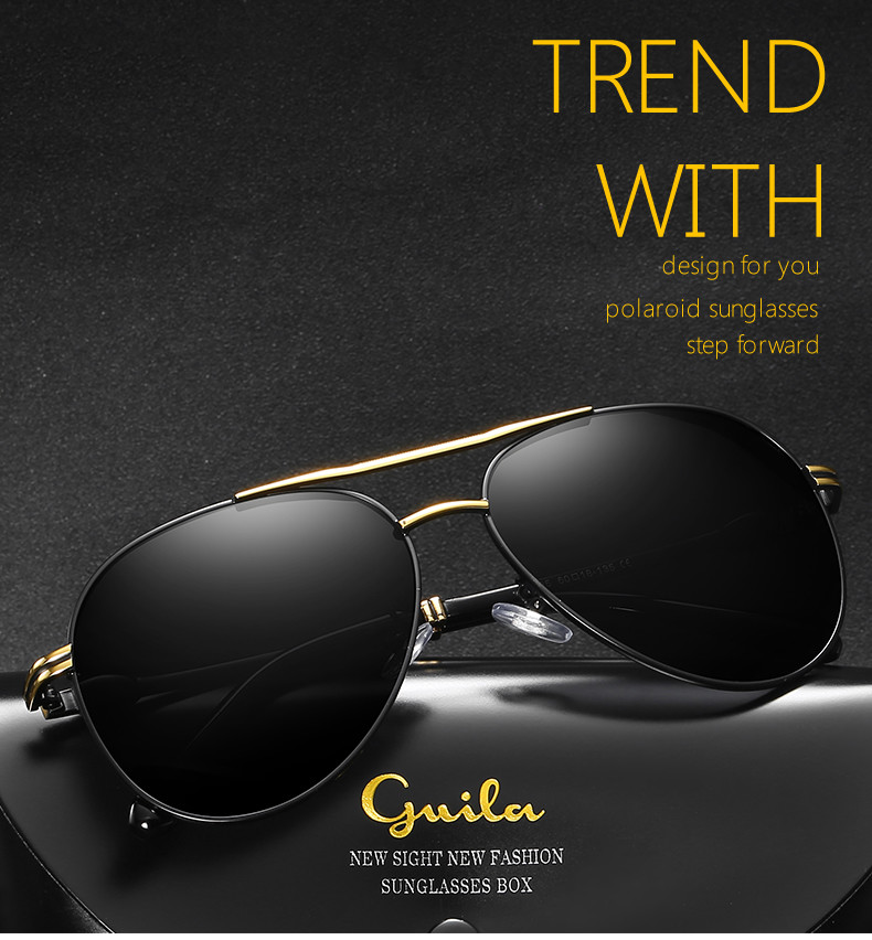 Memory Mens Metal Frame Sunglasses Spring Leg Fashion Polarized