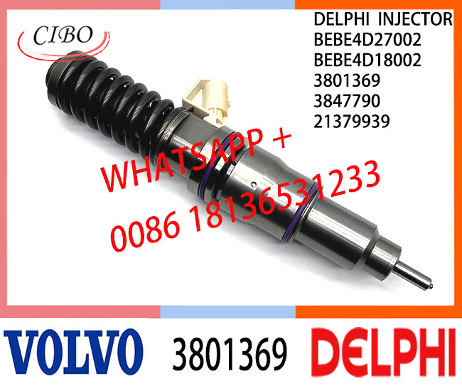 Common Rail Fuel Diesel Injector 3801369 BEBE4D27002 BEBE4D18002 3847790 21379939 E3.18/E3 for VOL PENTA MD13