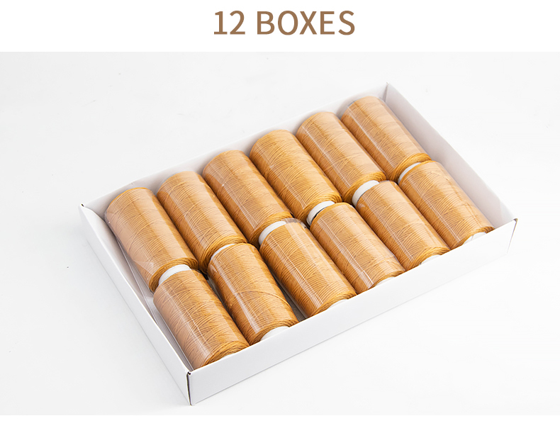 MERCERIZED 100% Polyester Flat Leather Waxed Thread 150d/16 Wax Thread for Sewing Leather
