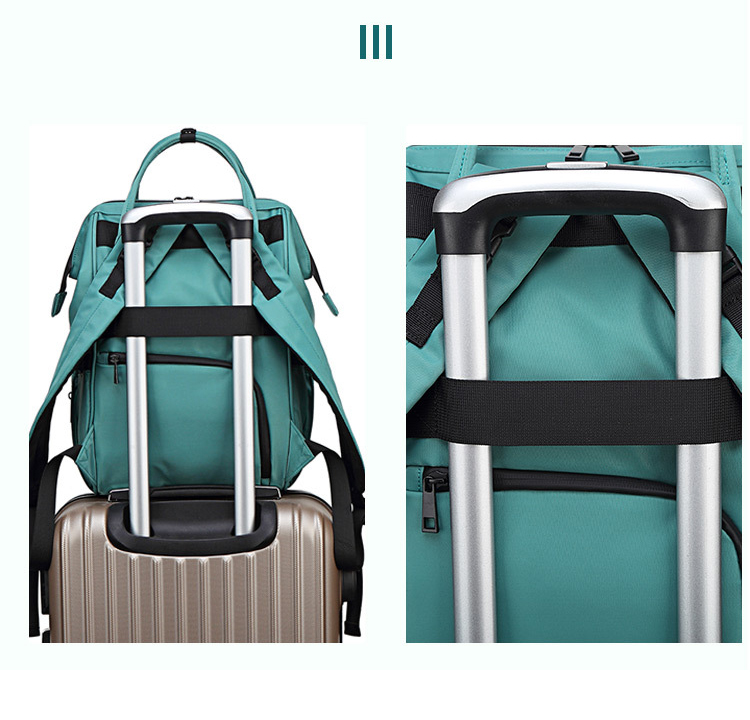 Multifunction Nylon Women Diaper Bags Bookbag 30*12*36cm