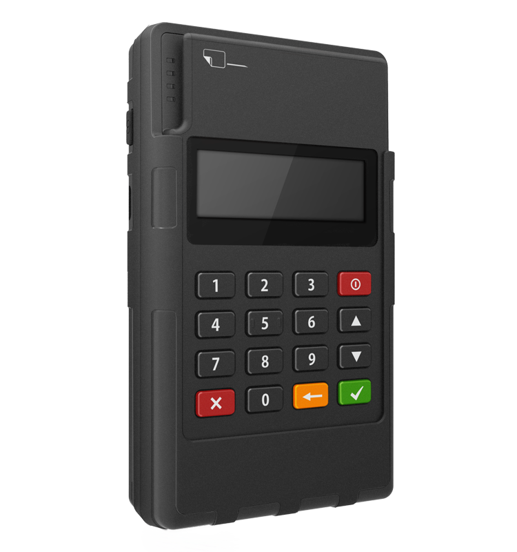 GPRS Mini EMV Chip Card Terminal mobile With Keypad 150g Weight