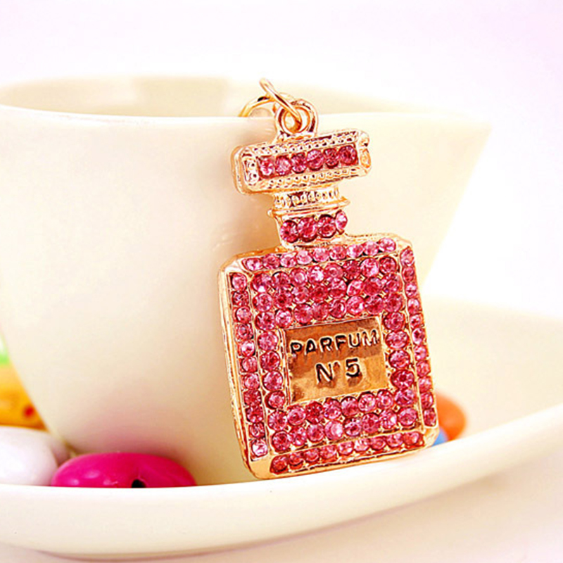 Heart Shaped Key Chain Ornaments 1.3 Inch Wide Crystal Irregular