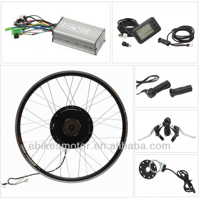 48V1500W Brushless Gearless Hub Motor/Electric Fat Bike DIY Conversion Kits fat ebike rim 26x4.0
