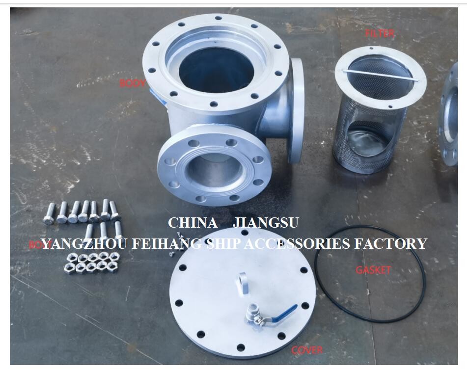 SS316L Marine Sea Water Strainer BLS125 PN1.0 CB/T497-2012 For Bulk Seawater Pump Inlet