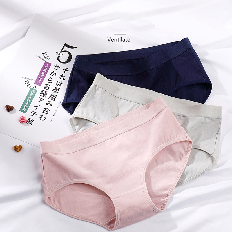 Bacterialproof Women'S Cotton Underwear Panties Mid Rise For Period