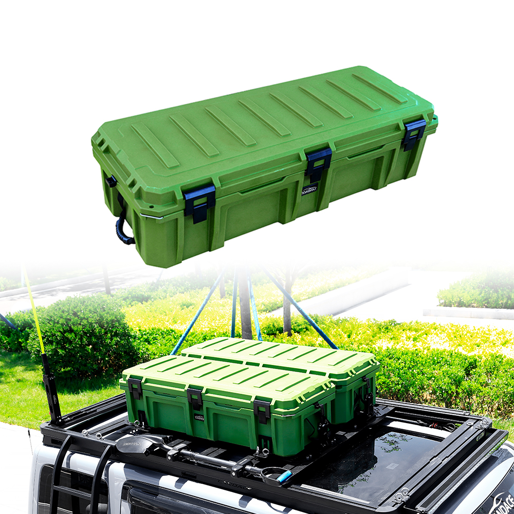 2018 Silver 4WD 4x4 Exterior Accessories Mounting on Car Roof Rack Heavy Duty Tool Box