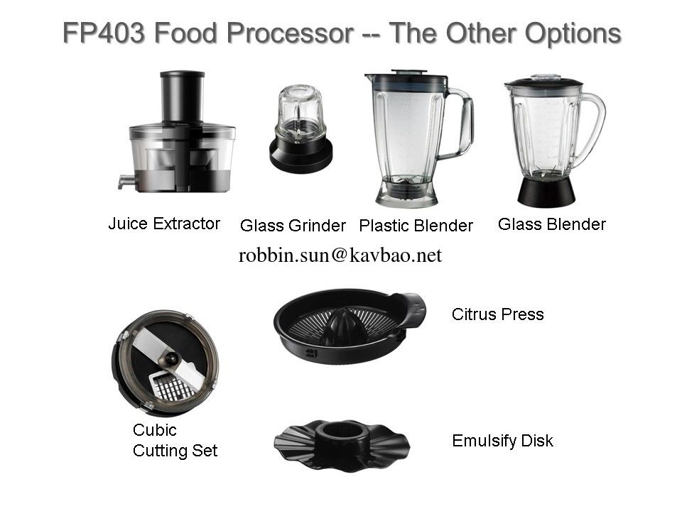 FP403 Multi Electric Food processor With Stainless Steel Blade and Blades Drawer