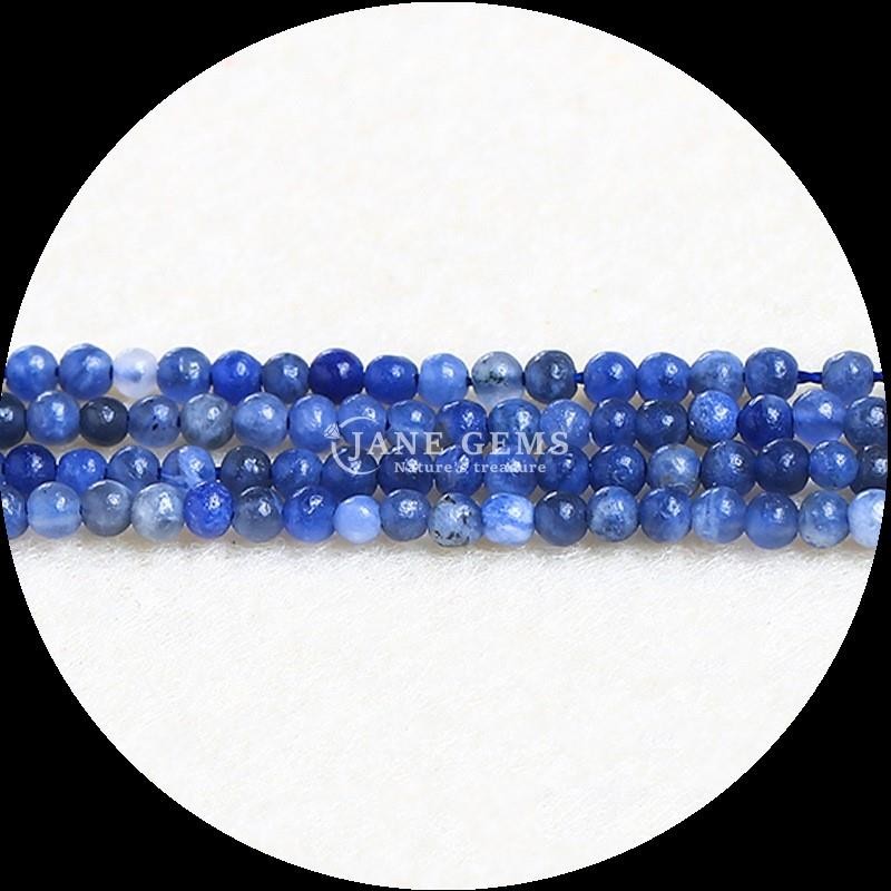 DIY Jewelry Making with Natural Gems Bead 4mm Size Beautiful Crystal Rose Quartz Sodalite Loose Bead Strands