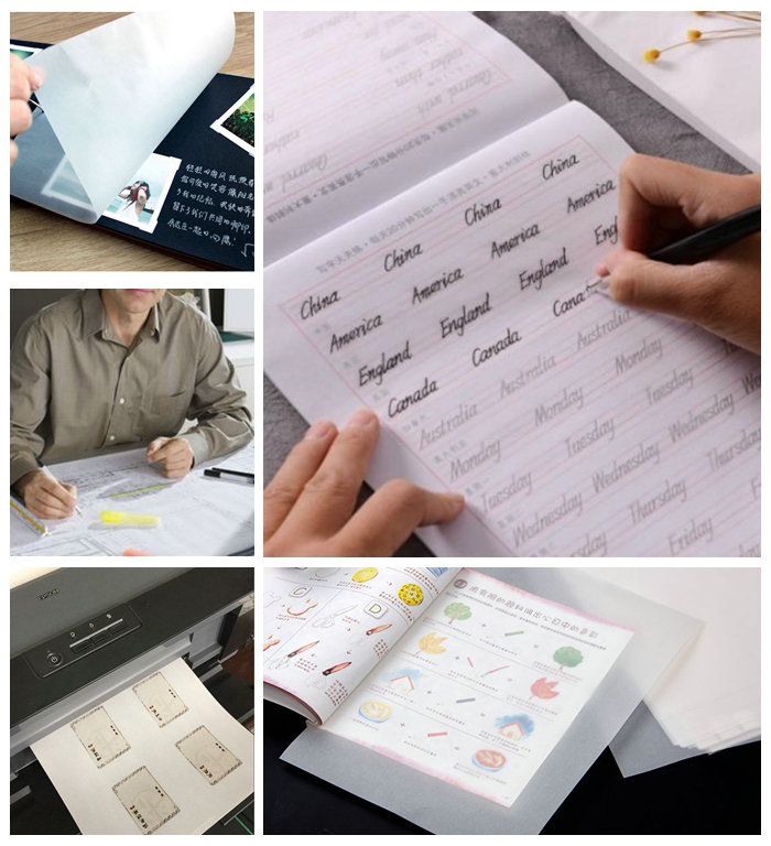 73gsm 83gsm Drafting Tracing Paper For CAD Printers A1 A2 A3 A4 Tear Resistance