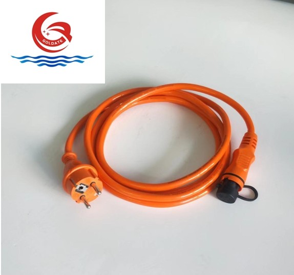 Waterproof Electric Power Extension Cord 2.6m European Extension Cord IP44 European Standard