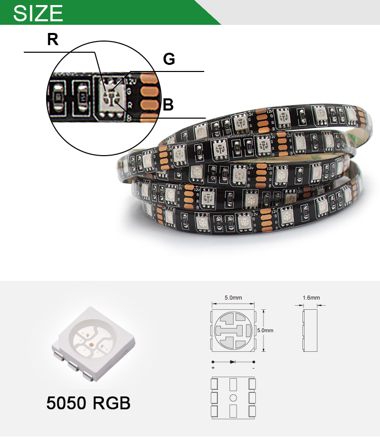 60W Button Cell Led Motion Sensor 5050smd Movement Sensor Led Strip