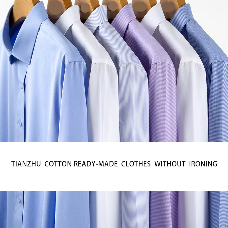 Anti-wrinkle 100S Men's Oversized Convertible Cuff Length Dress Shirts in 100% Cotton