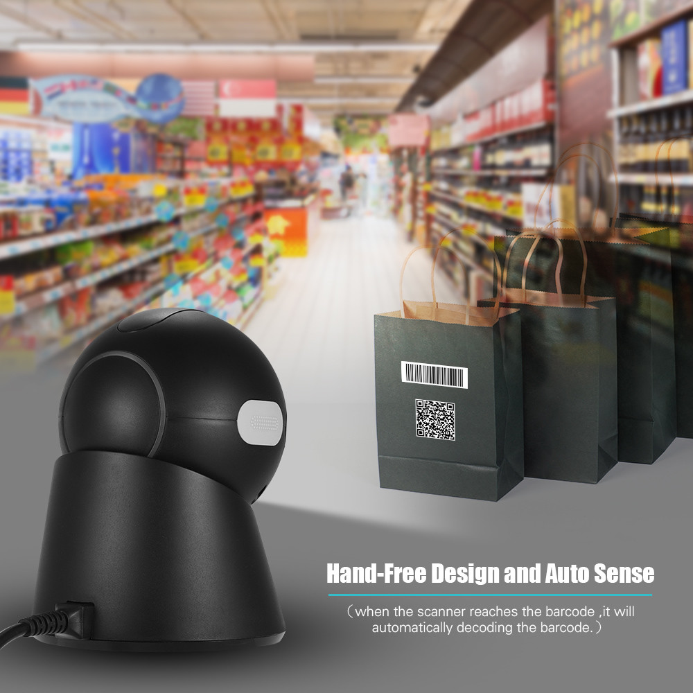 Desktop CMOS Barcode Scanner Automatic Omni Directional 2200 Times/S YHD-9100D