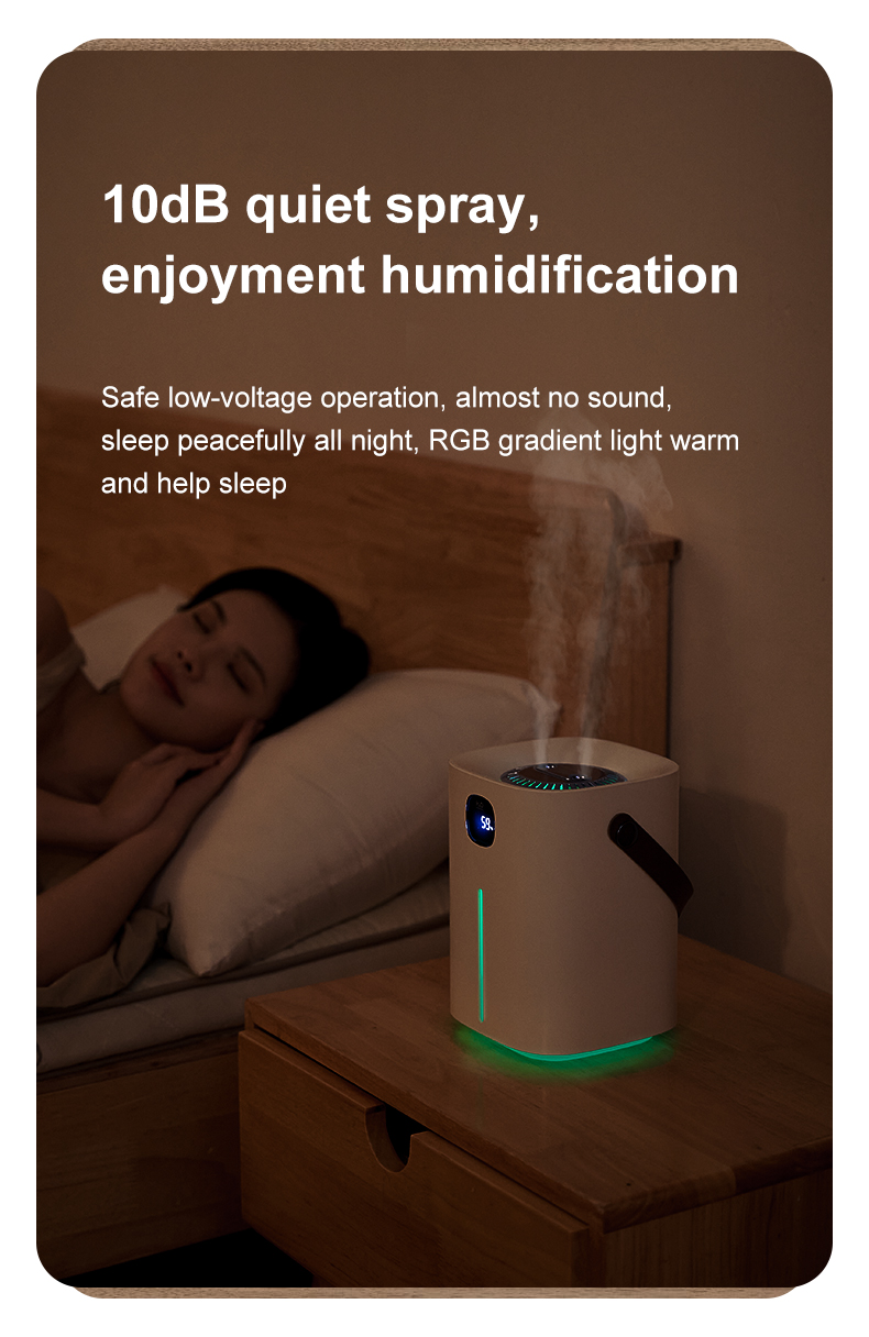 HOMEFISH 2000ml/2L Room Humidifier H2O Air Humidifier 4000mah