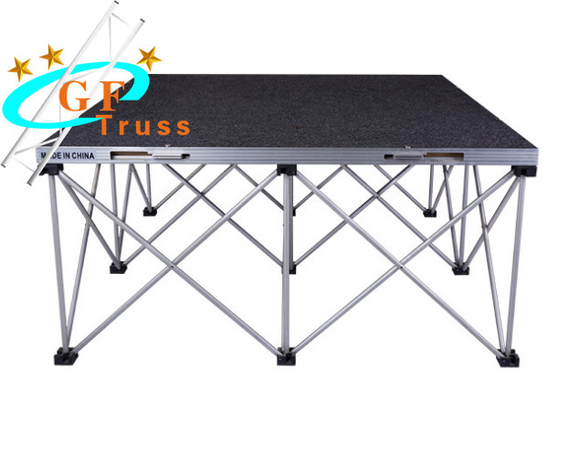 Movable Easy Install Foldable Assembly Portable Steel Truss Design Black Stage