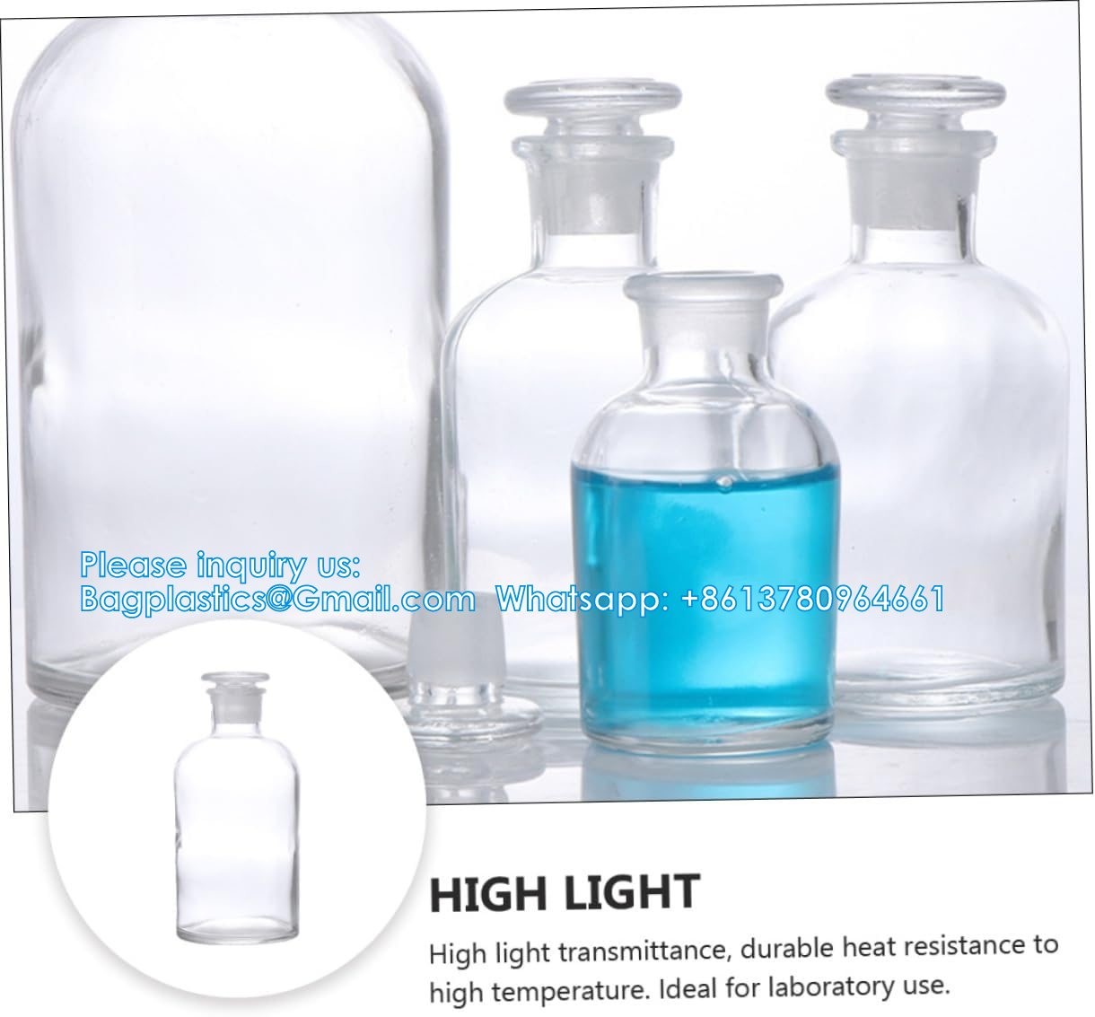 Reagent Bottle Containers Lab Dispensing Bottles Autosampler Vials Chemical Sample Container Sample Containers