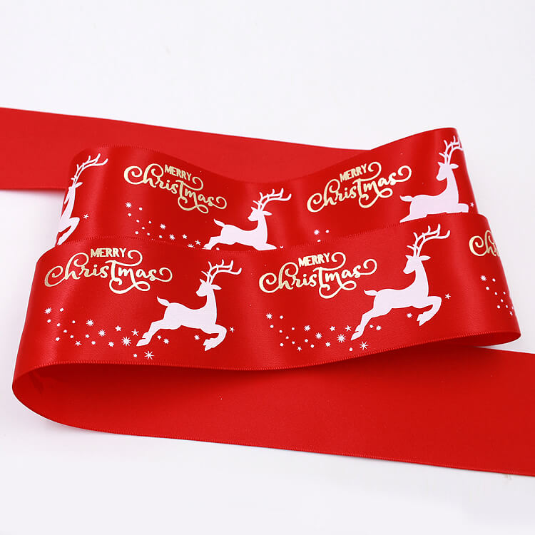 Single Face Custom Printed Ribbon , Woven Technics Eco Friendly Ribbon