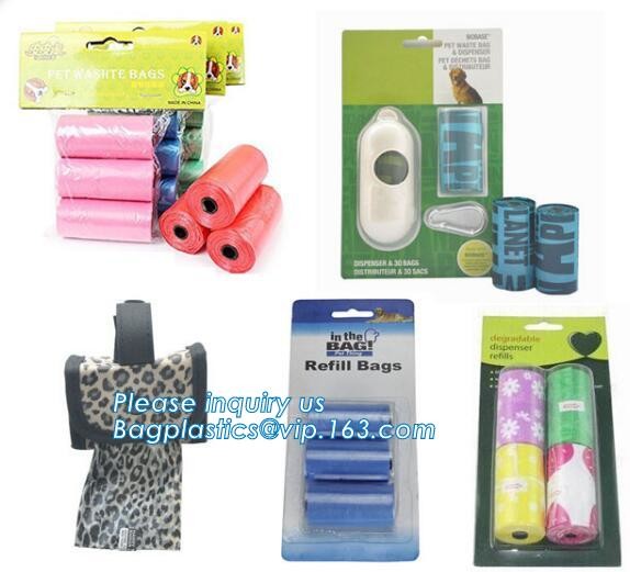 High Quality Eco-friendly Degradable Fashion With Printing Doggy Pet Dog Waste Poop Bags, Eco friendly pet dog waste poo