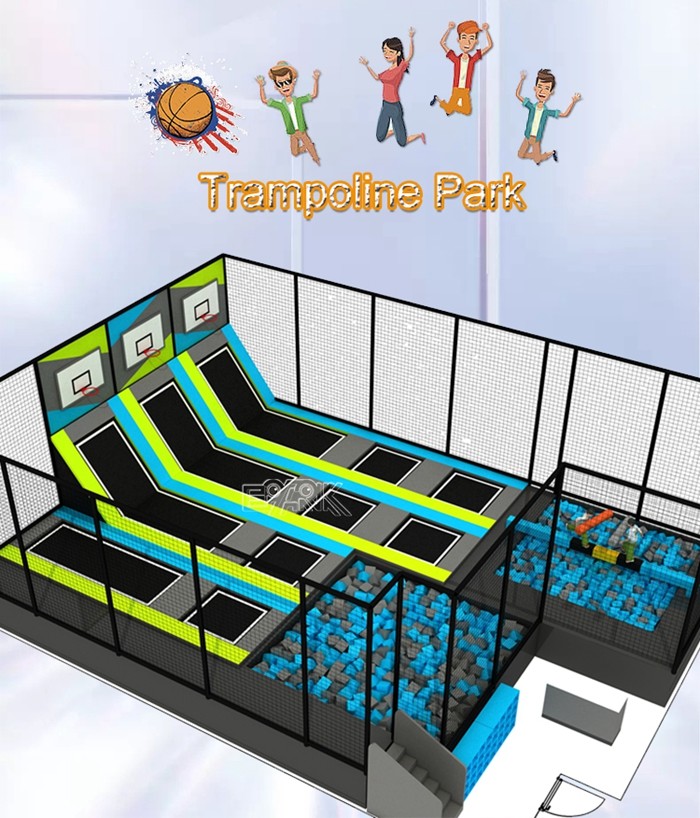 Indoor Playground Equipment Children Zone Indoor Trampoline Park For Sale